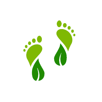 Green foot prints for the promotion of using biodegradable products