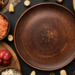Food in biodegradable plates